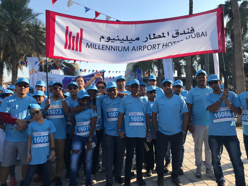 Millennium Airport Hotel Dubai  Go the Extra Mile in Beat Diabetes Walk 2019