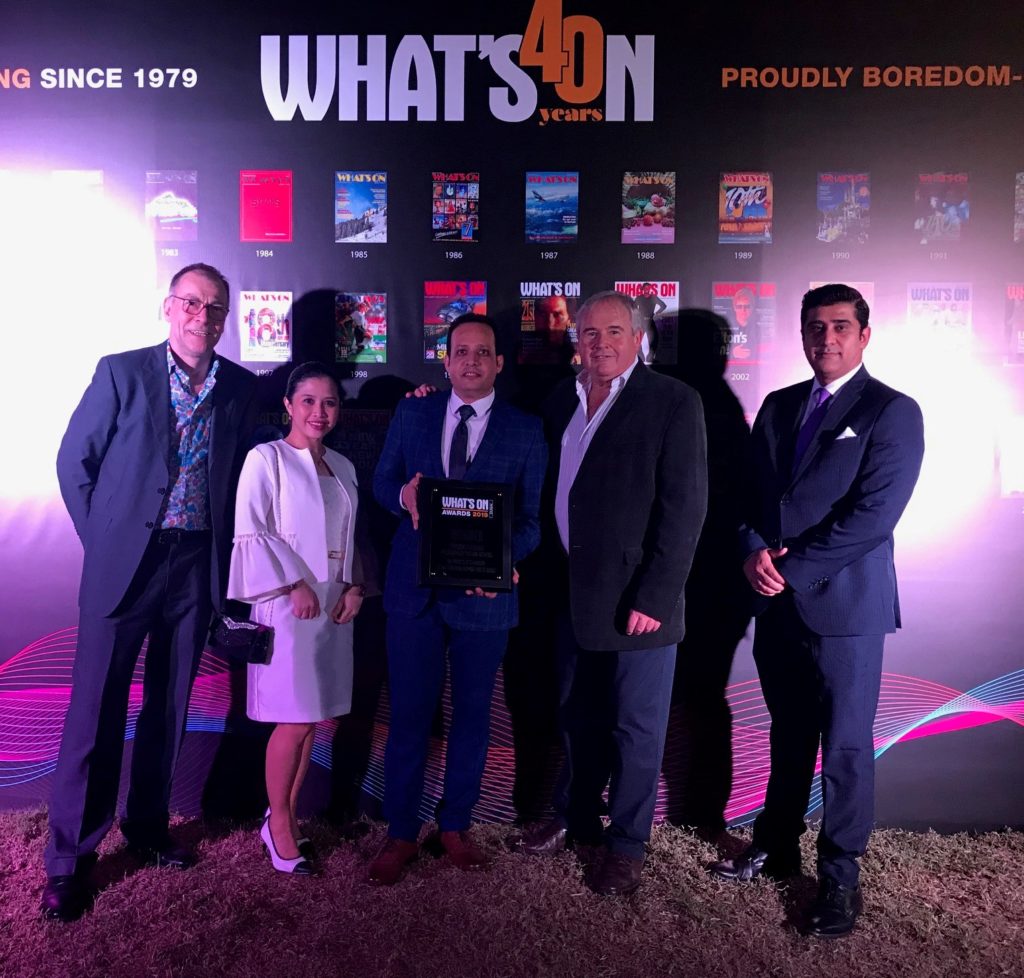 Da Vinci’s at Millennium Airport Hotel Dubai  Wins “Favourite Italian Restaurant Below Dhs400” at  What’s On Dubai Awards 2019