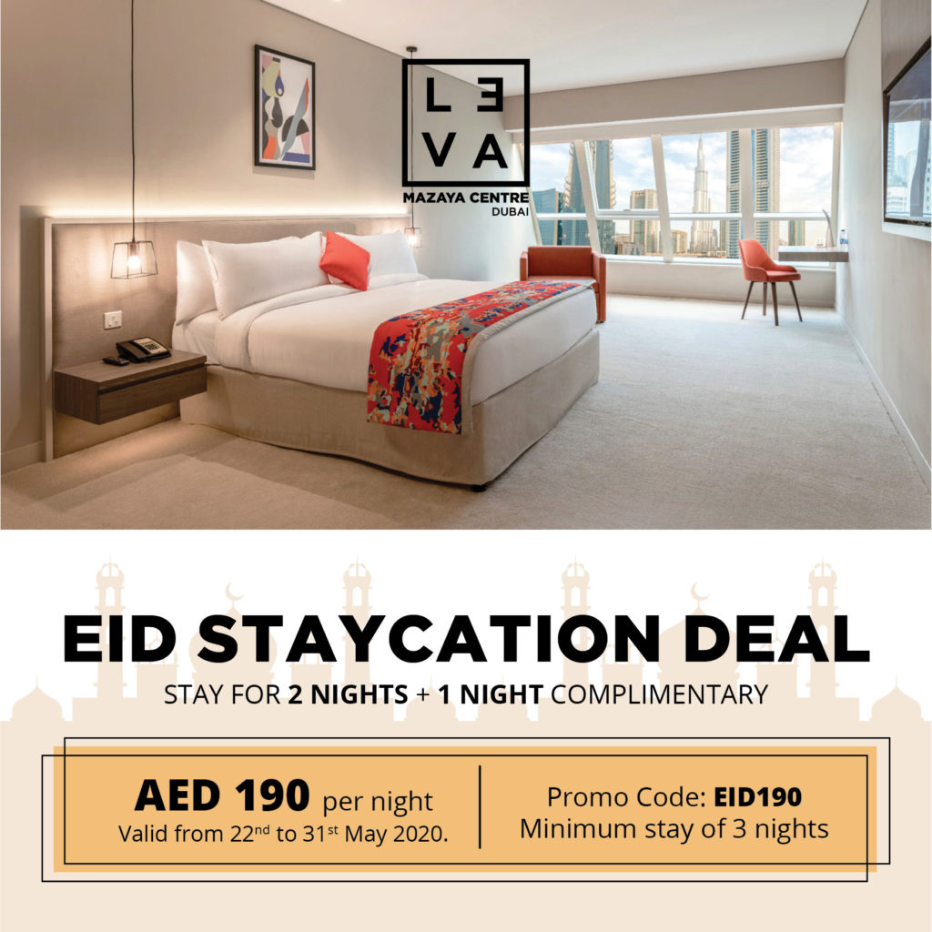 Celebrate Eid at LEVA Mazaya Centre Hotel in Dubai